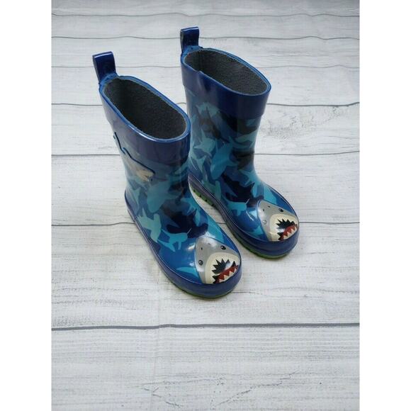 6C Stephen Joseph Shark Rubber Boots - Picture 2 of 8